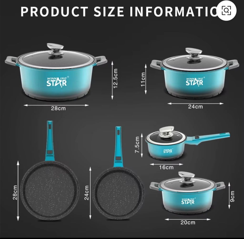 10 PIECES COOKWARE SET