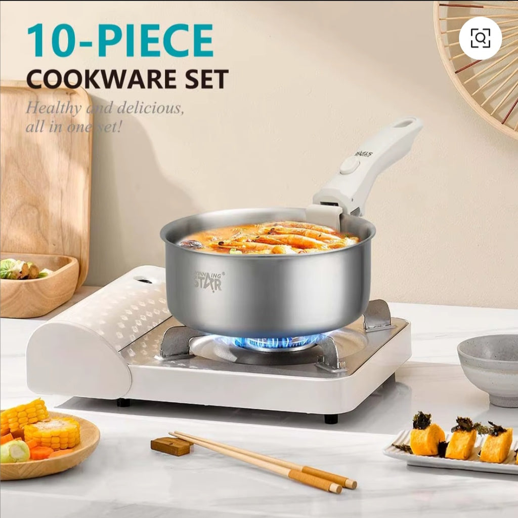 10-PIECES COOKWARE SET